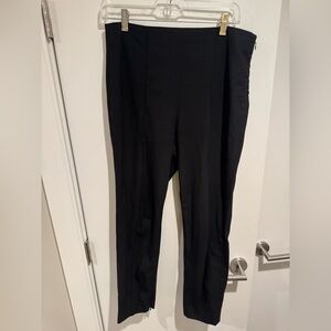 Theory Classic Black Trousers with Side Zipper Closure Size 10